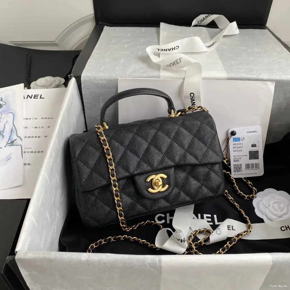 First Bag Ru CHANEL BAG MINI TOP FLAP HANDLE WITH 0622